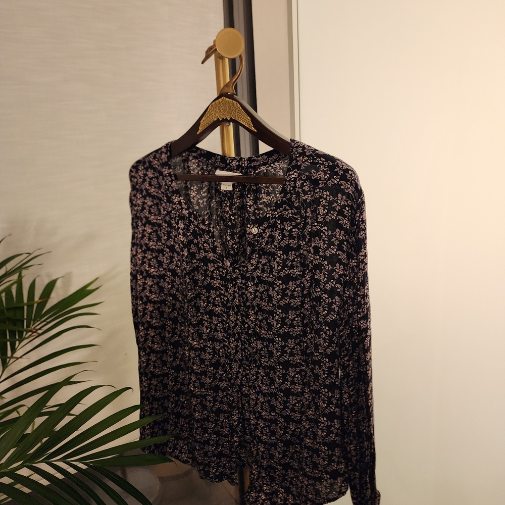 Velvet Brand: Floral Black and Pink Women's Top